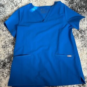 Royal Blue Figs Scrub Top - Medium